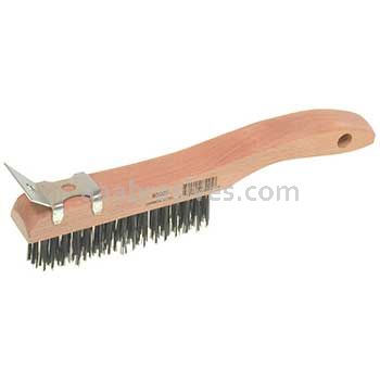 Osborn 10" Shoe Handle Economy Scratch Brush w/ Scraper 10” OAL X .014 X 1-1/8 #83005