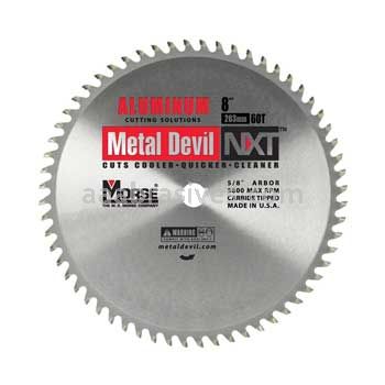 Morse Metal Devil NXT® Aluminum 8" 60 Teeth Circular Saw Blades