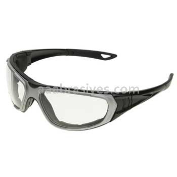 ERB 17997 NT2 Silver and Black Frame Clear Anti-Fog Lenses notched foam liner