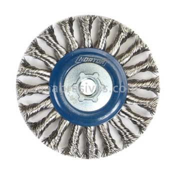 Norton Abrasives 66253371540 6 x .020 x 5/8-11 Full Cable Twist Knot Wire Wheel Brushes - For Stainless Steel