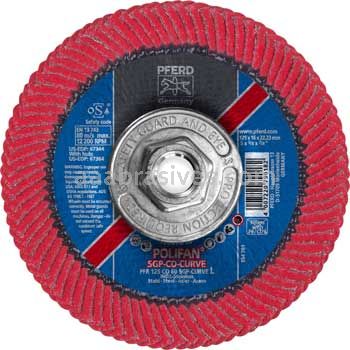 Pferd 67364 5x5/8-11 60 Grit Ceramic Polifan Curve Large Flap Disc