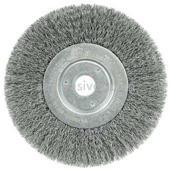 Weiler 01068 6" Narrow Face Crimped Wire Wheel .0118" Steel Fill 3/4" Arbor Hole