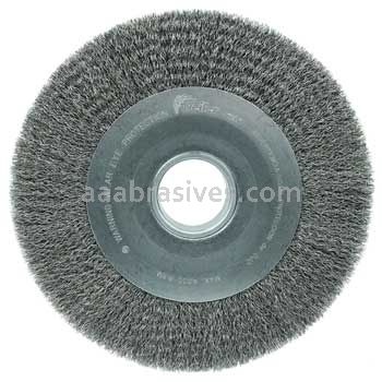 Weiler 03190 10" Wide Face Crimped Wire Wheel .0118" Steel Fill 2" Arbor Hole