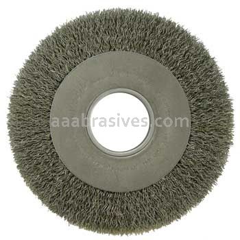 Weiler 06620 8" Medium Face Crimped Wire Wheel .020" Steel Fill 2" Arbor Hole