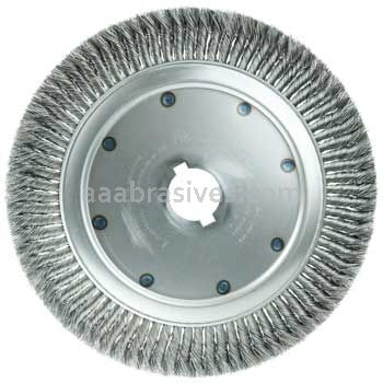 Weiler 08310 14" High Density Standard Twist Knot Wire Wheel .014" Steel Fill 2" Arbor Hole