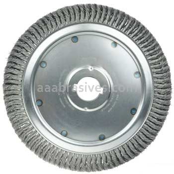 Weiler 09790 14" Extra High Density Standard Twist Knot Wire Wheel .016" Steel Fill 2" Arbor Hole
