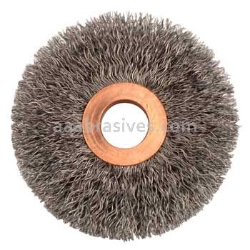 Weiler 15667 3" Small Diameter Crimped Wire Wheel .0118" Steel Fill 5/8" Arbor Hole