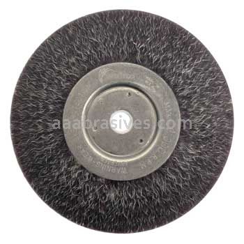 Weiler 35135 8" Polyflex Encapsulated Narrow Face Crimped Wire Wheel .014" Steel Fill 5/8" Arbor Hole