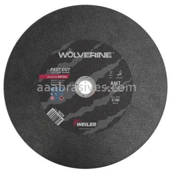 Weiler 56239 12" x 3/32" Wolverine Type 1 Large Cutting Wheel A46T 1" AH Chop Saw