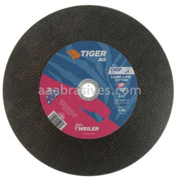 Weiler 57092 14" x 3/32" TIGER AO Type 1 Large Cutting Wheel A36T 1" AH Chop Saw