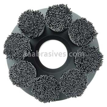 Weiler 86112 Burr-Rx 4" Shell-Mill Holder Disc Brush .026/120 CG Crimped Fill