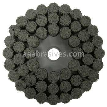 Weiler 86122 Burr-Rx 10" Maximum Density Shell-Mill Holder Disc Brush .055/80 CG Crimped Fill