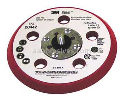 3M™ 7100044784 5 x 3/8 x 5/16-24 Stikit™ External D/F Low Profile Disc Pad 20442