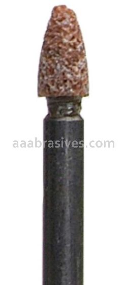 Norton B55 1/8 x 1/4/Gemini 38A M/A5 1/8 x 1-1/2 /Vitrified Bond Mounted Points - B Shapes