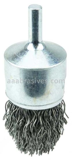 Weiler 10311 Controlled Flare Crimped Wire End Brush 1" .020" Steel Fill