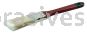 Weiler 40011 1-1/2" Angled Sash Brush Poly/Nylon Fill 2-1/2" Trim Length Red Foam Handle