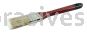 Weiler 40017 1-1/2" Flat Sash Brush Poly/Nylon Fill 2-1/4" Trim Length Red Lacquered Handle