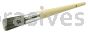 Weiler 40120 #6 13/16" Round Sash Brush Grey Bristle Fill 2" Trim Length Plain Foam Handle
