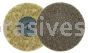 Weiler 51535 3" Non-Woven Surface Conditioning Disc Plastic Button Style AO - Coarse