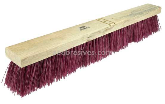 Weiler 44587 24" Contractor Garage Broom Maroon Polypropylene Fill Includes Brace