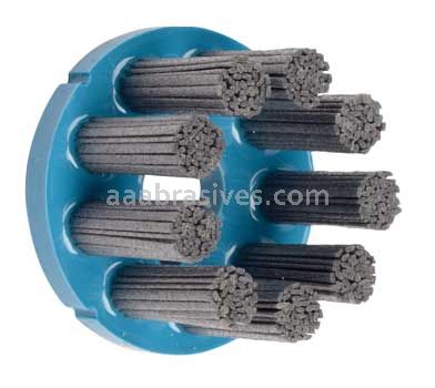 Weiler 85786 3" Nylox Disc Brush Rectangular Filament 120 SC Fill 7/8" Arbor Hole