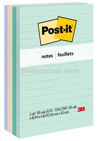 Post-it™ Notes 660-5PK-AST 4 in x 6 in Marseille Collection 3M 7100083328