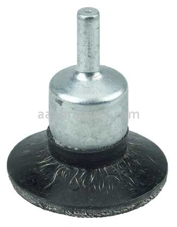 Weiler 35226 1-3/4" Polyflex Encapsulated Circular Flared Crimped Wire End Brush .0104" Stainless Steel Fill