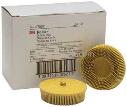 3M™ 7100138170 3 x 5/8 07527 Tapered MED Scotch-Brite™ Roloc™ Bristle Disc