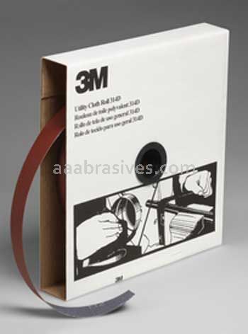 3M&trade; 7000118510 1 x 50 yds P180 Grit J-weight 314D Utility Cloth Roll