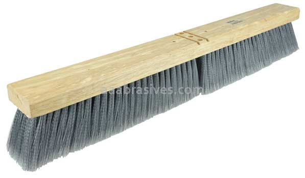 Weiler 44553 24" Contractor Floor Broom Fine Flagged Silver Polystyrene Fill Includes Brace