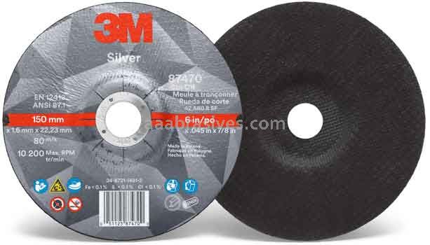 3M™ 7010409304 6 x .045 x 7/8 Type 27 Silver Cut-Off Wheel 87470