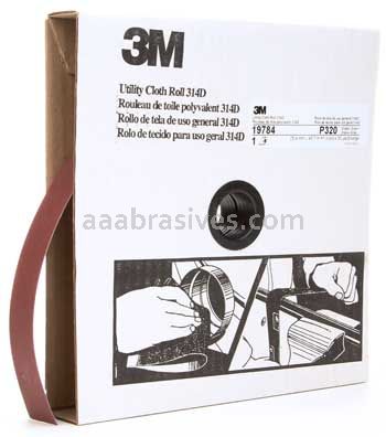 3M™ 7000118506 1 x 50 yds P320 Grit J-weight 314D Utility Cloth Roll