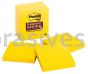 Post-it&trade; Notes 654-5SSY 3 in x 3 in Electric Yellow 3M 7100077734