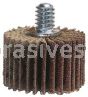 Merit Abrasives 2-1/2 x 3/8 x 1/4-20 60 Merit Super Finish Mini Grind-O-Flex Small Diameter Flap Wheels With 1/4"-20 Threaded Mandrel