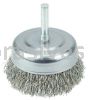 Weiler 14321 2-1/2" Crimped Wire Utility Cup Brush .014" Stainless Steel Fill 1/4" Stem