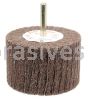 Weiler 54511 3" x 2" Non-Woven Stem-Mounted Interleaf Flap Wheel 320 AO 1/4" Stem