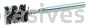 Weiler 21762 Burr-Rx 3/4"-Dia Power Tube Brush .026/120 CG Crimped Fill 1" Brush Length 3-1/2" Overall Length