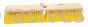 24" Stellar Floor Brush, Orange Synthetic Border w/Black Synethetic Center