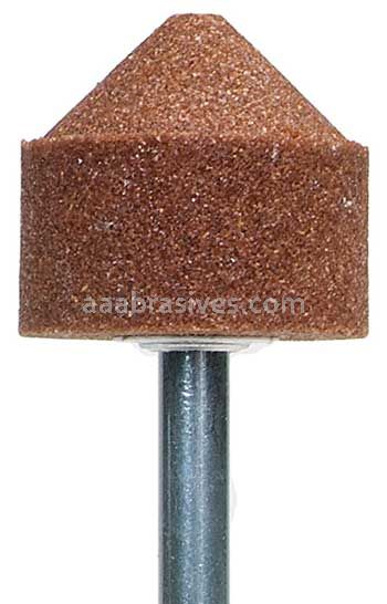 Norton A13   1-1/8 x 1-1/8/Gemini 38A M/M4 1/4 x 1-1/2 /Vitrified Bond Mounted Points - A Shapes