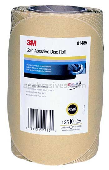3M™ 7010362643 8” P320 Grit Stikit™ Gold Disc Roll
