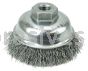 Weiler 13177 3-1/2" Crimped Wire Cup Brush .014" Steel Fill M14 x 2.0 Nut