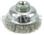 Weiler 13188 3-1/2" Crimped Wire Cup Brush .014" Stainless Steel Fill 5/8"-11 UNC Nut