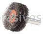Weiler 17601 1-1/4" Wide Face Stem-Mounted Crimped Wire Wheel .008" Steel Fill 1/4" Stem