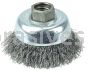 Weiler 36231 Wolverine 3" Crimped Wire Cup Brush .014" Steel Fill 5/8"-11 UNC Nut