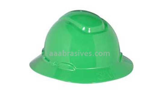 3M&trade; 7000053177 H-804R Full Brim Hard Hat Green 4-Point Ratchet Suspension