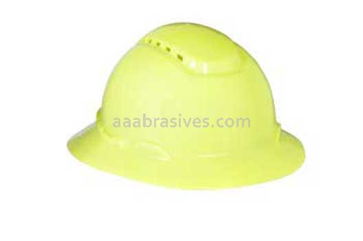 3M™ 7000144973 H-809V Full Brim Hard Hat Hi-Vis Yellow 4-Point Ratchet Suspension Vented