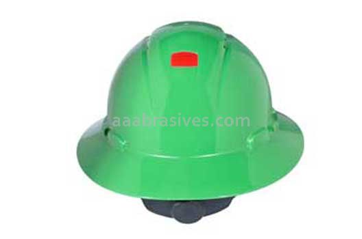 3M™ 7000144989 H-804V-UV Full Brim Hard Hat Green 4-Point Ratchet Suspension Vented with Uvicator