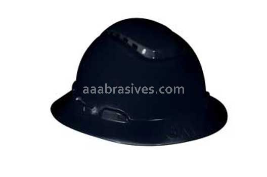 3M™ 7100162733 H-812V Full Brim Hard Hat Black 4-Point Ratchet Suspension Vented
