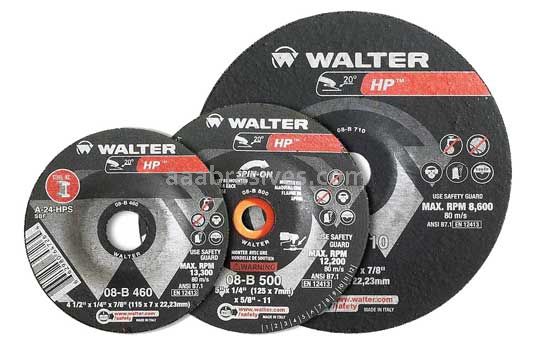 Walter 08B632 6 x 1/8 x 5/8-11 Spin-On HP Combo T27 Grinding Wheel