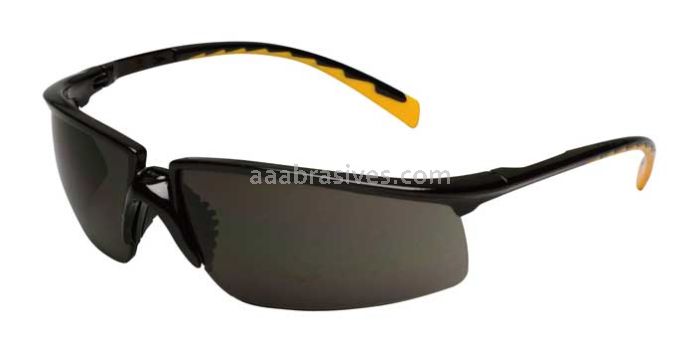 3M™ 7000127536 Privo™ Protective Eyewear 12262-00000-20 Black Frame Orange Accent Temple Tips Gray Anti-Fog Lens